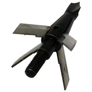 6 unidades de puntas de caza para arco de 4 hojas, 125 grains, de acero inoxidable y aluminio aeronáutico, negras, ensambladas, para carcaja de arco - Product Image 6