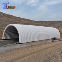 Abri de chantier gonflable sur mesure de grande taille, tente de travail temporaire à travée libre pour projets d'ingénierie civile