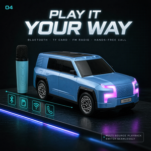 ลำโพงรถยนต์รุ่น YNG-U8 Yangwang U8 พร้อมไมโครโฟนไร้สาย, คาราโอเกะ RGB, รองรับการ์ด TF, วิทยุ FM, บลูทูธ 5.3 แบบพกพา - Product Image 5