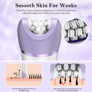 Depiladora eléctrica 7 en 1, cepillo de limpieza Facial, afeitadora, masajeador, eliminador de callos para mujeres con carga USB y resistente al agua IPX7 - Product Image 4