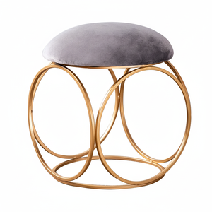 Tabouret rembourré en peluche avec un siège coussiné lisse pour apporter un confort douillet et un attrait élégant à n'importe quel espace moderne. - Product Image 1