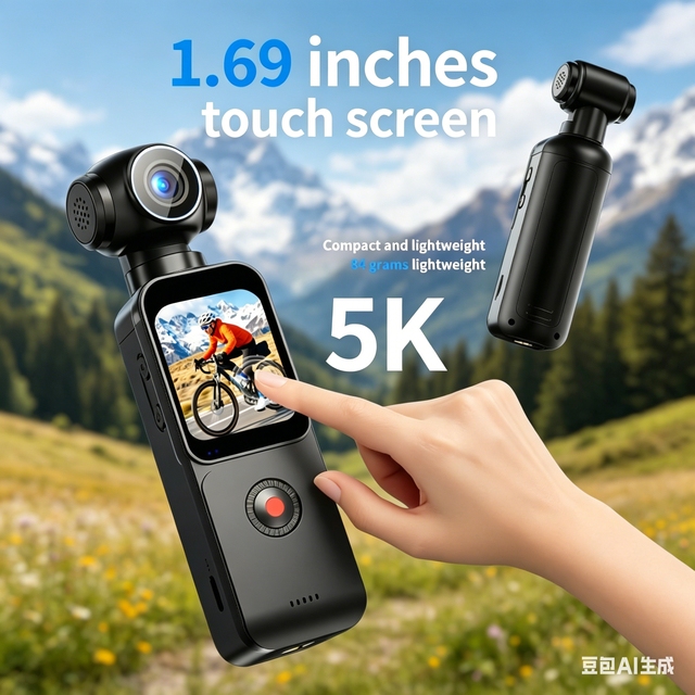 Touch Screen Pocket Gimbal Camera WiFi Multi-function 5K 270 Degree Support Face Tracking Function Pocket Action Camera OEM/ODM