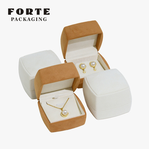 FORTE Boîtes à bijoux élégantes et luxueuses en velours emballage pour votre collier pendentif bague bien-aimé boîtes à bijoux personnalisées haut de gamme - Product Image 6