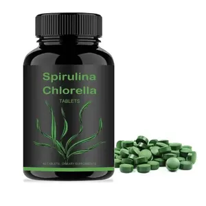 Biocaro OEM nhà máy GMP tự nhiên hữu cơ Tảo Chlorella Spirulina viên nang thức ăn lớp Spirulina bột Spirulina máy tính bảng