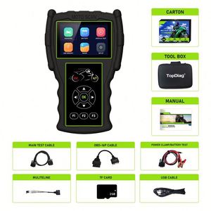 JDiag M100 Pro Motorcycle <b>Scanner</b> D87D88 Function Diagnostic Tool OBD Version Motorcycle Diagnostics for Kawasaki, Yamaha, Honda - Product Image 2