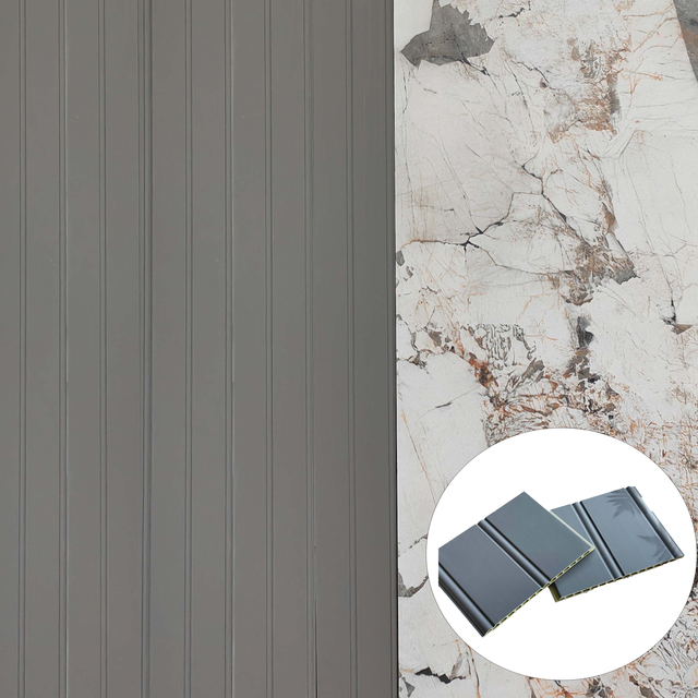 Moder Waterproof WPC Wall Panel Fireproof PVC Indoor Decorative 3dFluted Wall Panels for Hotel Interior Decoration Wall Cladding