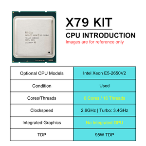 Nuevo Conjunto de Placa Base PANDL X79 para PC de Escritorio, CPU <span class=keywords><strong>Intel</strong></span> <span class=keywords><strong>Xeon</strong></span> <span class=keywords><strong>E5</strong></span> <span class=keywords><strong>2650</strong></span> <span class=keywords><strong>V2</strong></span>, Compatible con Memoria RAM DDR3 ECC, Kit de Placa Base <span class=keywords><strong>Xeon</strong></span> X79 - Product Image 2