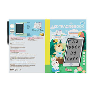 Individuelles LCD-Zeichenbrett für Kinder, Löschbares Kritzelbuch mit 20 Vorlagen, Frühes Lern-Zeichenset, 8,5-Zoll-Bildschirm ABS+LCD - Product Image 3