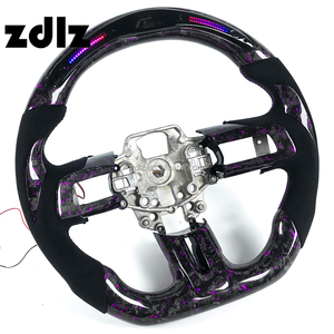 <span class=keywords><strong>Accessori</strong></span> Interni per <span class=keywords><strong>Ford</strong></span> Mustang Shelby GT 2018, Volante Personalizzato in Pelle Scamosciata con Display LED e Fibra di Carbonio Forgiata - Product Image 2