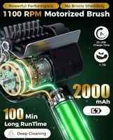 Brosse de nettoyage électrique pour barbecue, brosse à fil métallique haute vitesse pour grilles, outil de nettoyage efficace pour barbecue avec poils en acier inoxydable