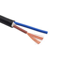 Kabel listrik Multi-core 26/24/22/20/18AWG kontrol sinyal kawat kabel daya tembaga terisolasi berselubung PVC hitam bulat telanjang