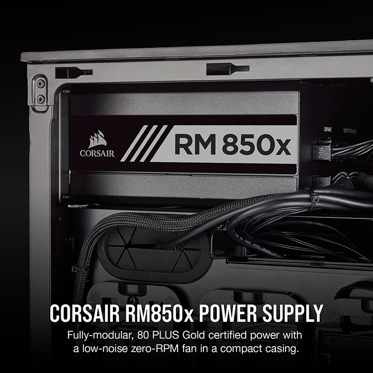 CORSAIR RM850x 850W フルモジュラー電源ユニット 80 PLUS ゴールド認証