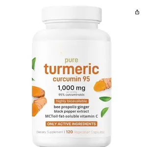 Vente directe d'usine 120 Capsules de curcumine de <span class=keywords><strong>curcuma</strong></span> en stock Suppléments à base de plantes de dosage de poudre de micro ingrédients pour adultes - Product Image 6