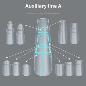 Nouveau produit – 240 pièces/boîte – Faux ongles fins en PMMA – Ultra fins, sans rayures, demi-cap ou entièrement recouvrants – Produits pour ongles - Product Image 5