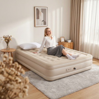 Matelas pneumatique King Size, lit pneumatique pliable pour le camping, matelas auto-gonflant, lit gonflable avec pompe intégrée
