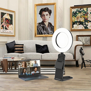 Lampe annulaire à gradation alimentée par USB <span class=keywords><strong>Meilleur</strong></span> éclairage photographique pour les appels Zoom Mac Moniteur de travail à distance en plastique pour appareil photo d'ordinateur portable - Product Image 3