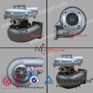 เทอร์โบชาร์จเจอร์สำหรับเครื่องยนต์รถขุดลีบแฮร์ (รุ่น K27 / D9408TIE) หมายเลขอะไหล่ 53279806410, 53279806411, 5700215, 5700216 - Product Image 1