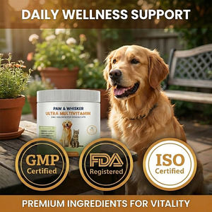 Friandises à mâcher vitaminées pour animaux de compagnie avec extraits naturels de plantes pour chiens et chats - Absorption rapide, soutien immunitaire, digestif, articulaire et cardiaque - Product Image 1