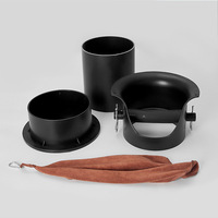 Accessoires pour expresso, bar à café, boîte à café commerciale avec tube et base antidérapante amovible, bac de collecte de grains de café