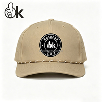 Premium 5-panel petfles met gepersonaliseerde rubberen patch, lasergesneden gaten, trucker pet, ademend, golfpet voor heren