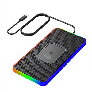 Chargeur de voiture sans fil électrique RGB 15W avec logo personnalisé C15 Pro, matériau ignifuge pour téléphone portable et PC, certifié CE, QC2.0, 12 mois - Product Image 2
