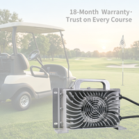 Chargeur de chariot de golf LNLEE LiFePO4 38,4 V 30 A pour chariot de plage LLC, charge rapide résonnante avec prises personnalisées pour la mobilité
