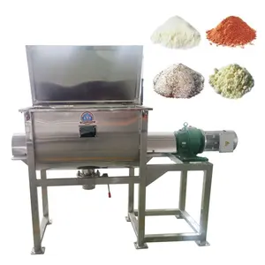 Chemical stainless steel horizontal ribbon mixer dry sand mortar soil powder mixing machine