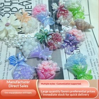 Carte de bouquet lumineux effet luciole 53x39mm, accessoires en résine faits main pour DIY, thème fleurs et plantes, motif noble, colle à effet gouttelettes