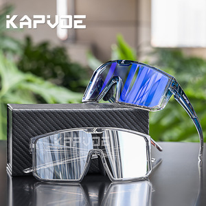 แว่นกันแดดปั่นจักรยาน Kapvoe แบบเต็มกรอบ ป้องกันรังสียูวี 400 สำหรับกีฬากลางแจ้ง - Product Image 1