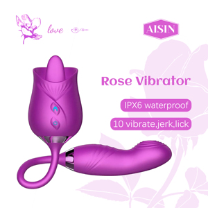 Gran oferta de vibrador para lamer lengua rosa de silicona punto <span class=keywords><strong>G</strong></span> estimulador de clítoris vibrador para mujeres juguete sexual vibrador juguetes sexuales para mujeres - Product Image 1