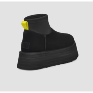 Botas de Nieve de Diseño para Mujer, con Suela Gruesa, Forro de Felpa, Parte Superior de Ante Sintético, Antideslizantes, Altura Media - Product Image 6