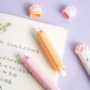 女の子向けのドットグルーと可愛い猫の足デザインのツーインワン修正テープ - Product Image 4