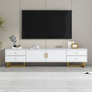Modern Mid-Century Living Room TV Stand 65+ Inch Entertainment Center Media Console <b>Table</b> with Storage <b>Adjustable</b> Design - Product Image 2