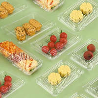 Conteneurs d'Emballage Alimentaire à Coque PET Transparente d'Usine, Boîtes d'Emballage en Plastique pour Pâtisserie, Cheesecake, Boulangerie, Biscuits, Gâteaux aux Fruits