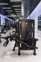 Machine à extensions et flexions de jambes à charge libre avec siège réglable et rembourrage en mousse épaisse, pour entraînement des quadriceps et des ischio-jambiers, usage professionnel en salle de sport
