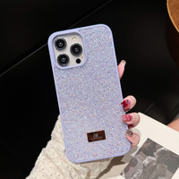 Bonne qualité Swarov antichoc couverture métal Logo 13 12 Pro Bling diamant coque de téléphone pour iPhone 17 16 15 14 Pro Max Plus