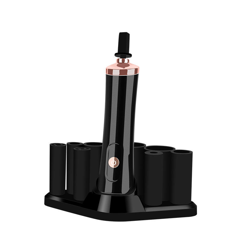 Noir + 8 têtes + base de silicone