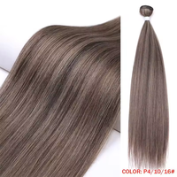 Tissage de cheveux synthétiques résistant à la chaleur, fibre haute température, lisse et soyeux, double trame, qualité salon, personnalisable