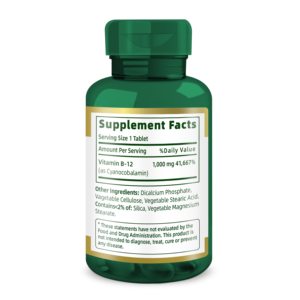 Compresse organiche di vitamina <span class=keywords><strong>B12</strong></span> <span class=keywords><strong>1000</strong></span> <span class=keywords><strong>Mcg</strong></span> supporta mantenere integratore per la salute per le donne e gli uomini di vitamina <span class=keywords><strong>B12</strong></span> compresse - Product Image 2