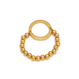 Fashion <b>Beaded</b> <b>Bracelet</b> 316L Stainless Steel PVD <b>Gold</b> Plating Sustainable Resistant - Product Image 2