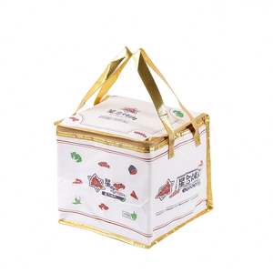 Bolsa Térmica para Alimentos con Aislamiento Térmico, Impresa con Logotipo Personalizado, de Polipropileno Reciclado No Tejido, con Película de Aluminio para Entrega de Alimentos - Product Image 2