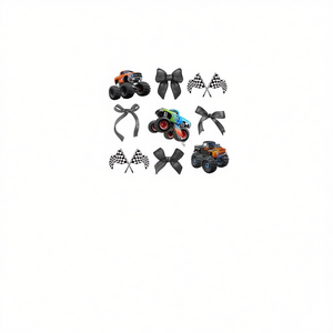 Camiseta Monster Truck Racer de manga corta con cuello redondo y estampado digital para niños, deportes y juegos unisex - Product Image 2