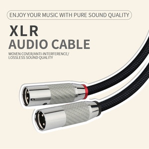 Chuyên Nghiệp Hifi-Carbon Sợi Xlr Cân Bằng Âm Thanh 6N OFC Với Bạc Mạ Kết Nối Nylon Bện Che Chắn Microphone Cáp - Product Image 2