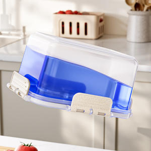 Caja de Almacenamiento de Alimentos Rectangular Hermética con Tapa de Cierre a Presión, Apta para Microondas, Organizador de Frutas con Drenaje, Contenedor de Cocina Portátil - Product Image 2