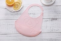 Bavoirs jetables en silicone souple de dessin animé pour bébé, imperméables, lavables, avec fermeture à bouton, attrape-aliments pour enfants