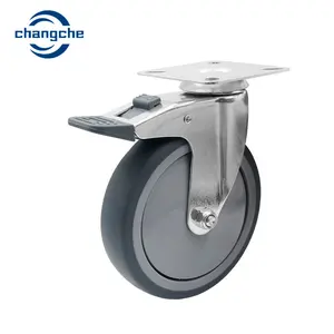 Polyurethane Casters Shock Absorbing Spring Fixed Casters