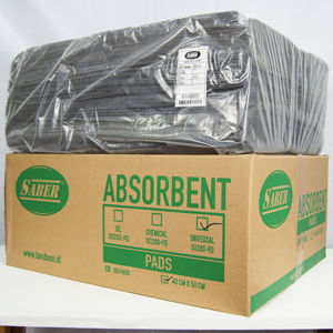 แผ่นดูดซับอเนกประสงค์ พรีเมียม เซเบอร์ ยูนิเวอร์แซล 200 สีเทา สำหรับดูดซับน้ำมัน สารละลาย น้ำยาหล่อเย็น กรด และสารเคมีอื่นๆ - Product Image 1