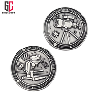 Pièce de monnaie scientifique personnalisée en métal plaqué argent antique, fabriquée en usine depuis 12 ans - Pièce de monnaie de défi scientifique pour les passionnés