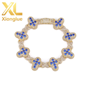 Cross-border European American Hip Hop Jewelry Cross Light Luxury High-end Zircon Men's <b>Bracelet</b> - Product Image 4