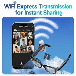 2025 GS4 Max thông minh kính ống kính kép 8MP 4K Video máy ảnh Kính mát Wi-Fi chuyển âm thanh ghi ai smartglasses với máy ảnh - Product Image 5